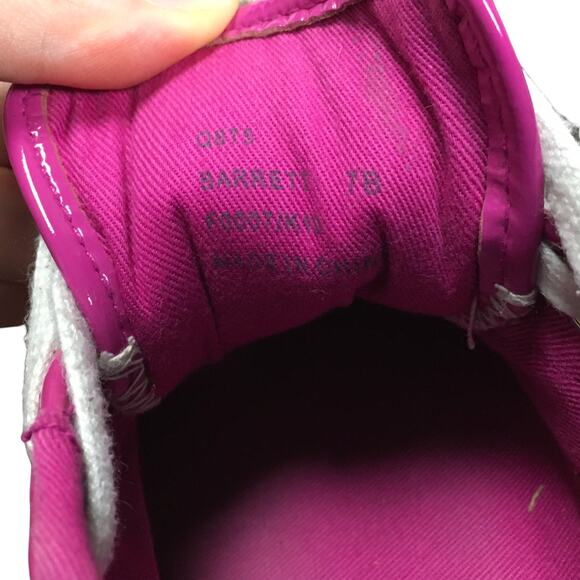 Coach Barrett Shoes Poppy Pink Petal Fabric Leather Women's sz 7 Sneakers - Picture 9 of 13